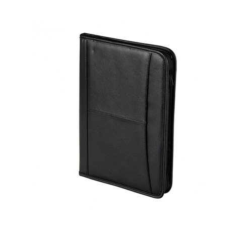Папка кожзам Master, черная, 35х26х4см на молнии, с внешним карманом - кожаные изделия в Минске